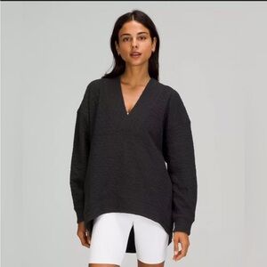 Lululemon Rippled V-Neck Pullover Black‎
